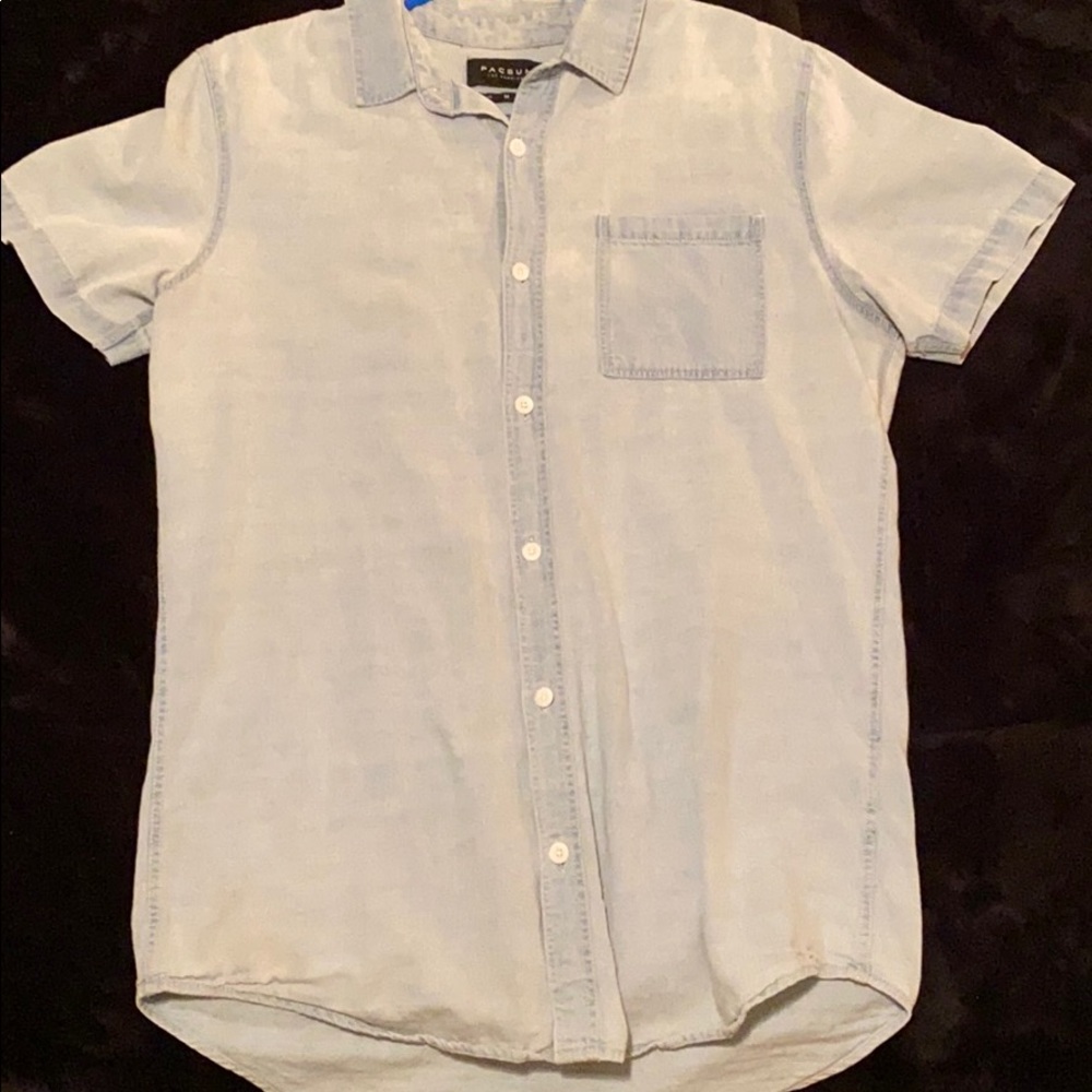 PacSun Denim Casual Button-down plaid shirt